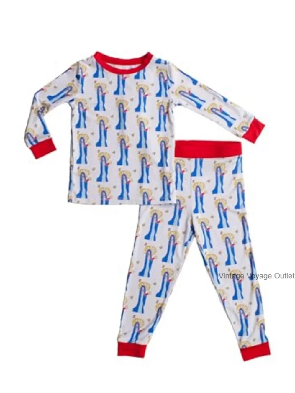 Sleepy Saints Girls Pajama Set - 2 Piece Long Sleeve and Pant, Bamboo Viscose,